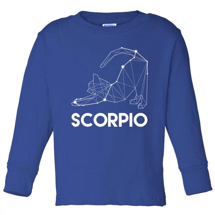 Scorpio Cat Astrology Sign Gift Toddler Long Sleeve Shirt