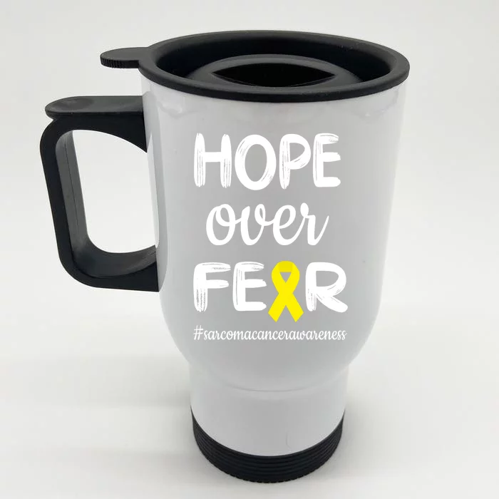 Sarcoma Cancer Awareness Sarcoma Cancer Warrior Cute Gift Front & Back Stainless Steel Travel Mug