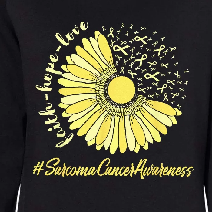 Sarcoma Cancer Awareness Yellow Sunflower Sarcoma Awareness Womens California Wash Sweatshirt