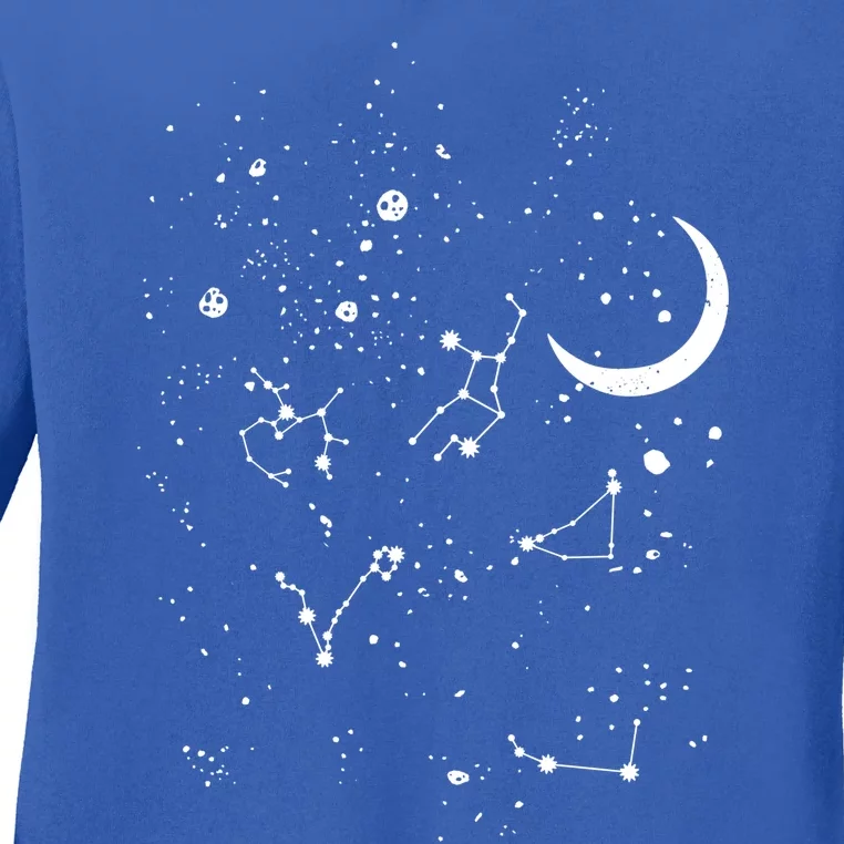 Stargazing Constellation Astronomy Lover Great Gift Ladies Long Sleeve Shirt