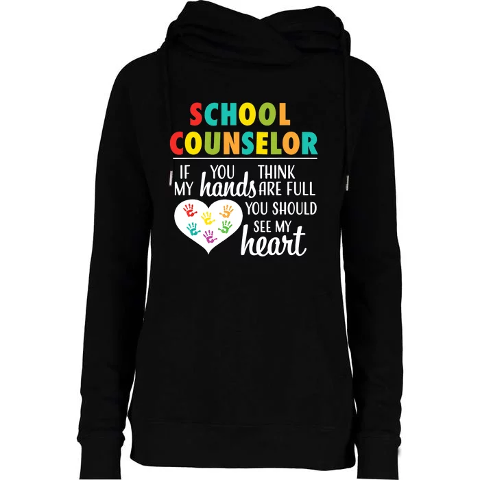 School Counselor Appreciation Back to School Counseling Womens Funnel Neck Pullover Hood