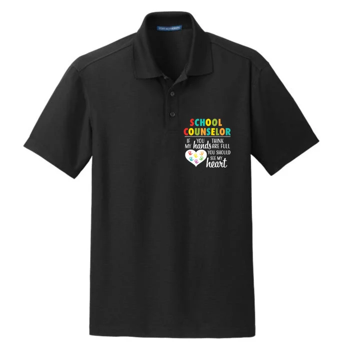 School Counselor Appreciation Back to School Counseling Dry Zone Grid Performance Polo