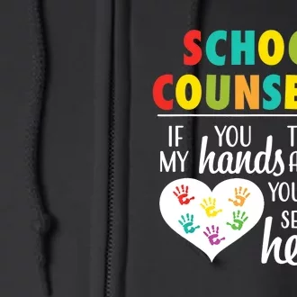 School Counselor Appreciation Back to School Counseling Full Zip Hoodie