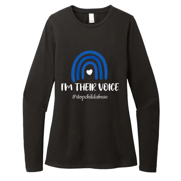 Stop Child Abuse Prevention Awareness Month Womens CVC Long Sleeve Shirt