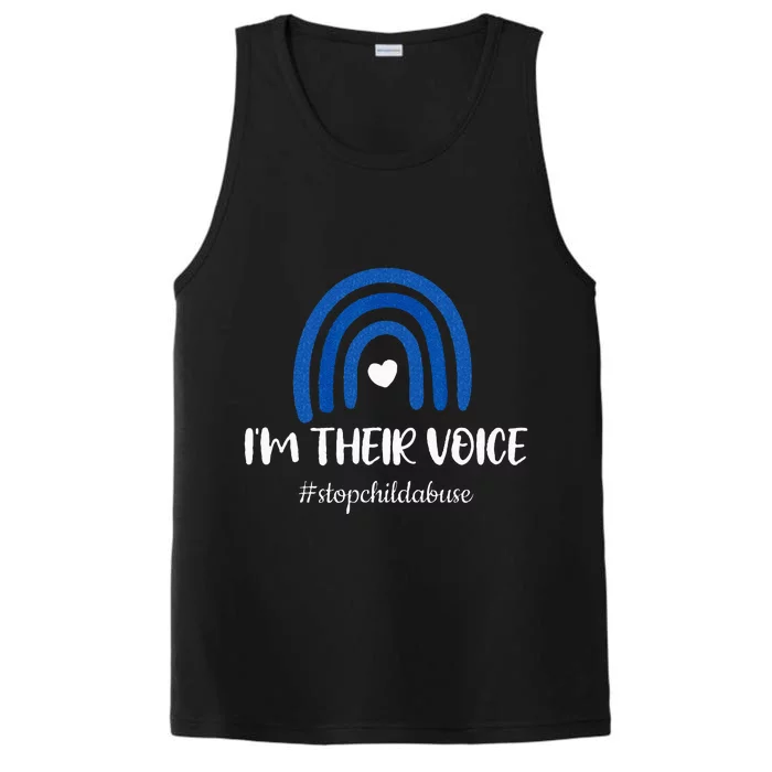 Stop Child Abuse Prevention Awareness Month Performance Tank