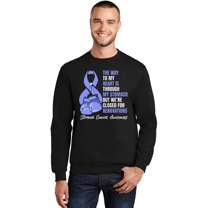 Stomach Cancer Awareness Warrior Periwinkle Ribbon Tall Sweatshirt