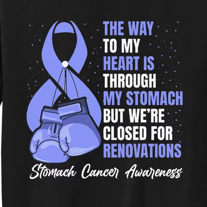 Stomach Cancer Awareness Warrior Periwinkle Ribbon Tall Sweatshirt