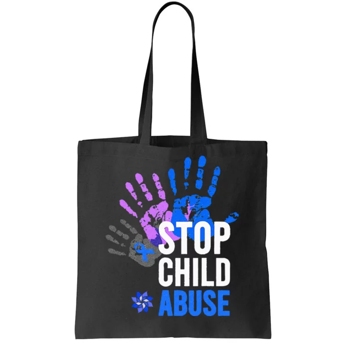 Stop Child Abuse Child Abuse Prevention Awareness Tote Bag