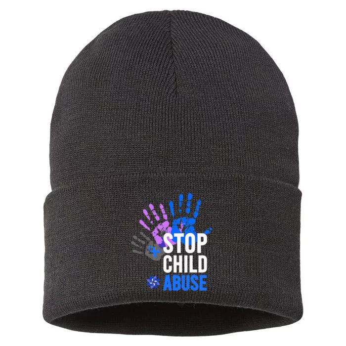 Stop Child Abuse Child Abuse Prevention Awareness Sustainable Knit Beanie