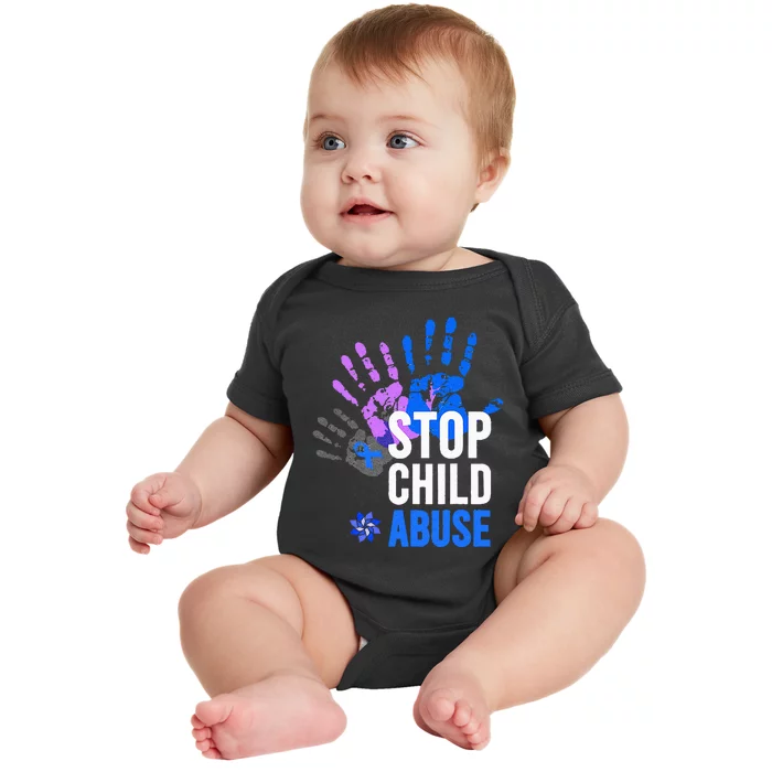 Stop Child Abuse Child Abuse Prevention Awareness Baby Bodysuit