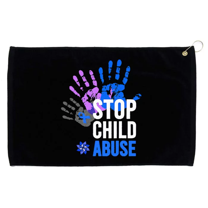 Stop Child Abuse Child Abuse Prevention Awareness Grommeted Golf Towel