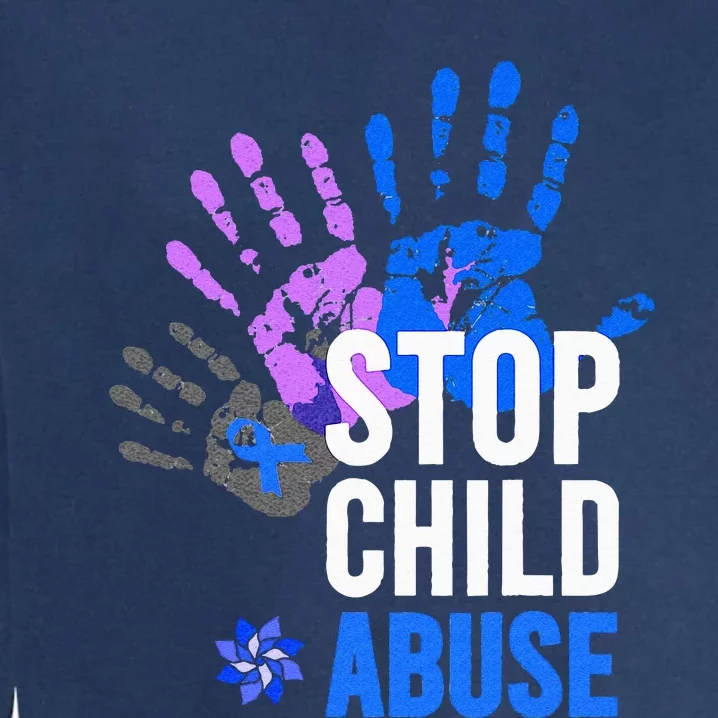 Stop Child Abuse Child Abuse Prevention Awareness Garment-Dyed Sweatshirt