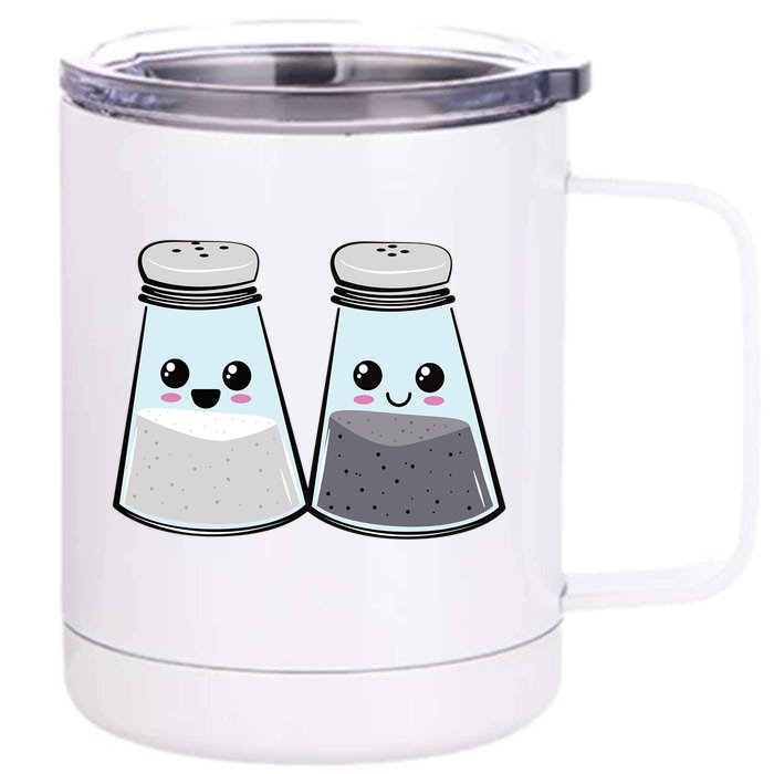 Super Cute And Fun Salt And Pepper Shaker Costume Cute Gift Front & Back 12oz Stainless Steel Tumbler Cup