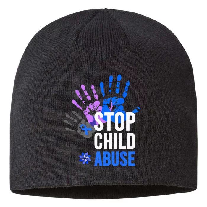 Stop Child Abuse Child Abuse Stop Child Abuse 8 1/2in Sustainable Knit Beanie