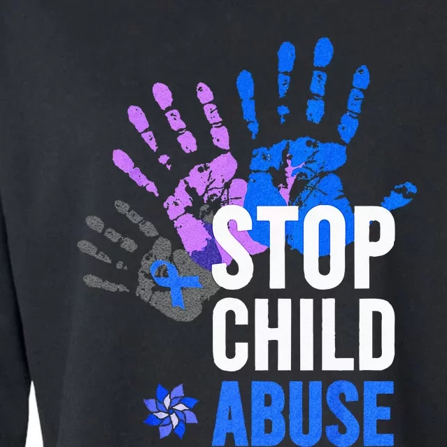 Stop Child Abuse Child Abuse Stop Child Abuse Cropped Pullover Crew