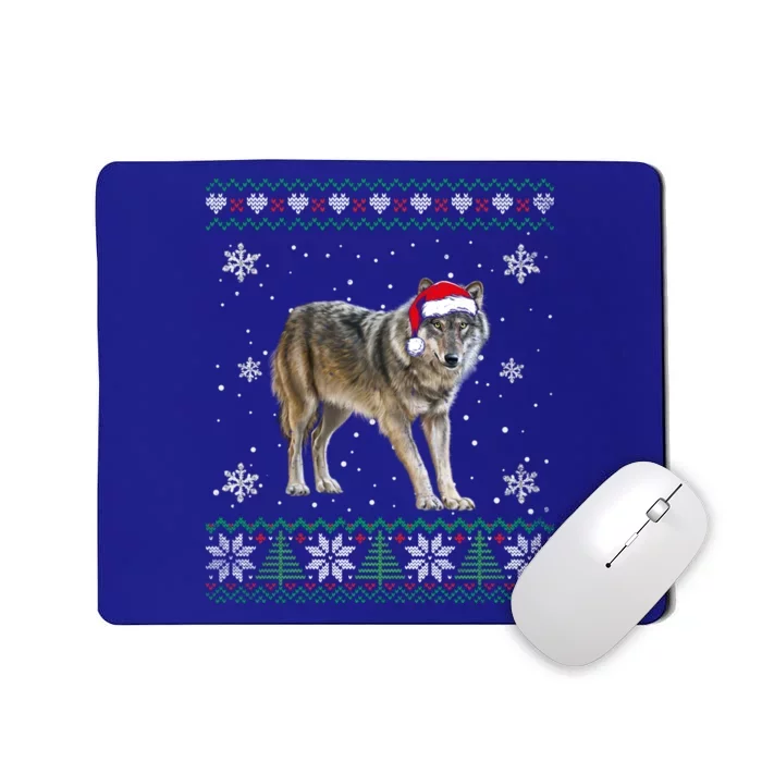 Santa Coyote Animals Christmas Pajama Ugly Sweater Great Gift Mousepad