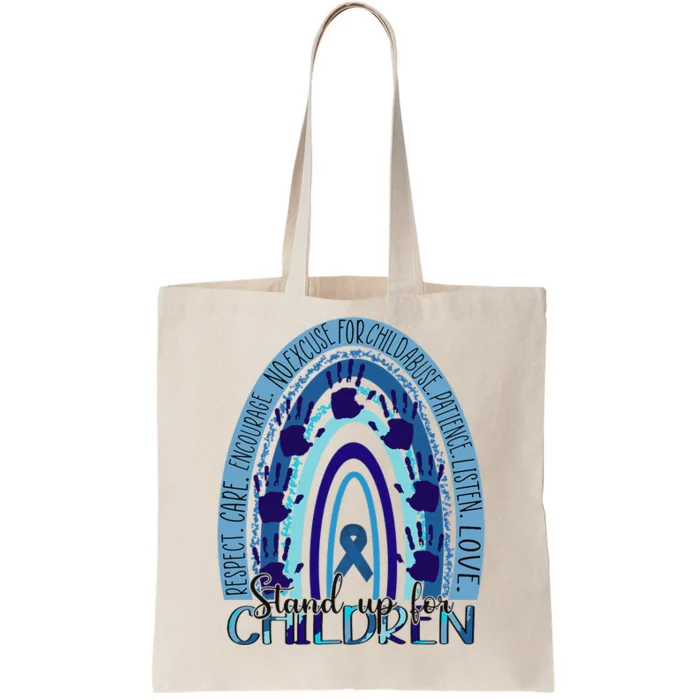 Stop Child Abuse Prevention Awareness Month Tote Bag