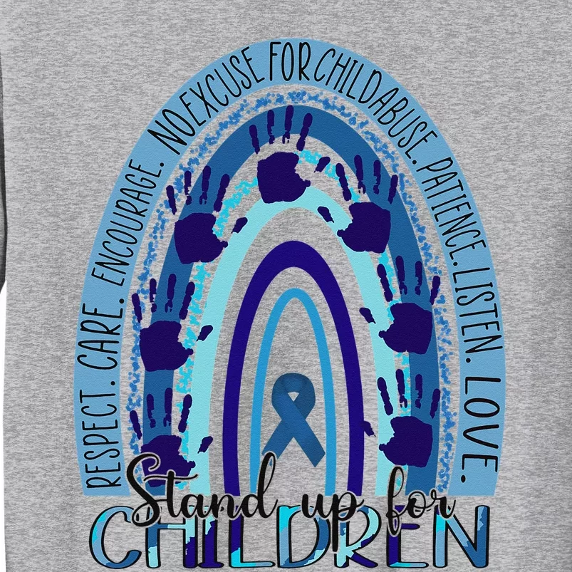 Stop Child Abuse Prevention Awareness Month Tall Sweatshirt