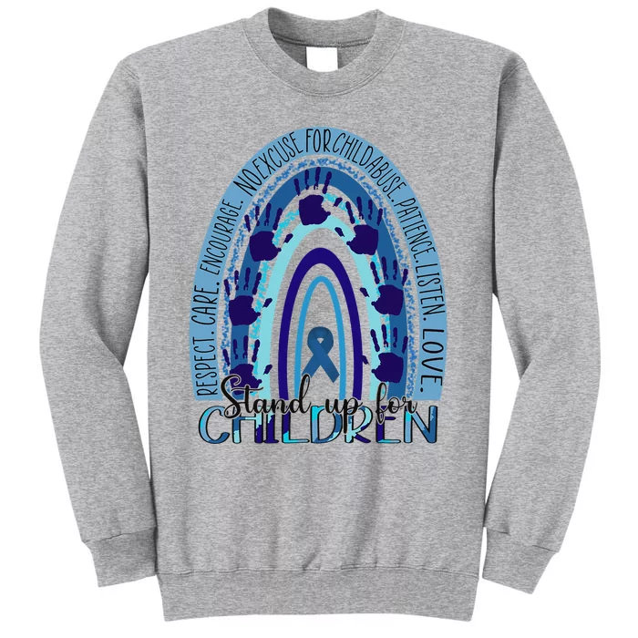 Stop Child Abuse Prevention Awareness Month Tall Sweatshirt