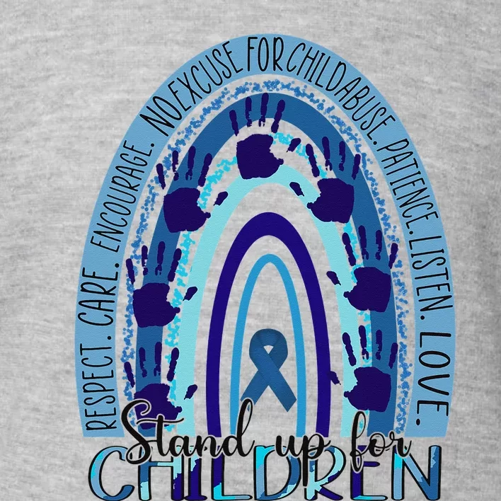 Stop Child Abuse Prevention Awareness Month Toddler Sweatshirt