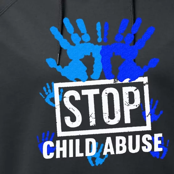 Stop Child Abuse Child Abuse Prevention Awareness Performance Fleece Hoodie