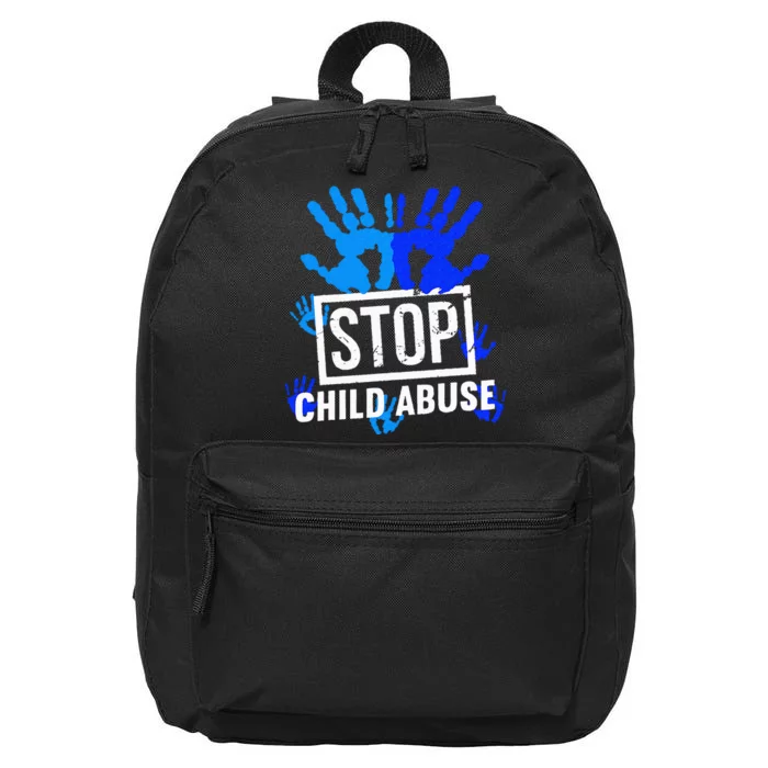 Stop Child Abuse Child Abuse Prevention Awareness 16 in Basic Backpack