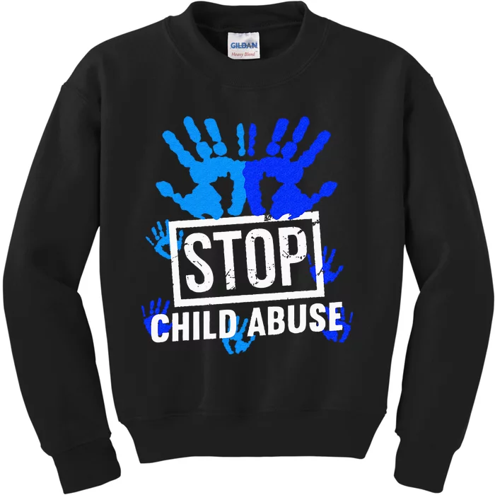 Stop Child Abuse Child Abuse Prevention Awareness Kids Sweatshirt