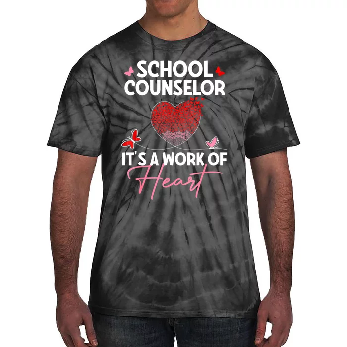 School Counselor Appreciation Gifts Valentine's Day School Tie-Dye T-Shirt