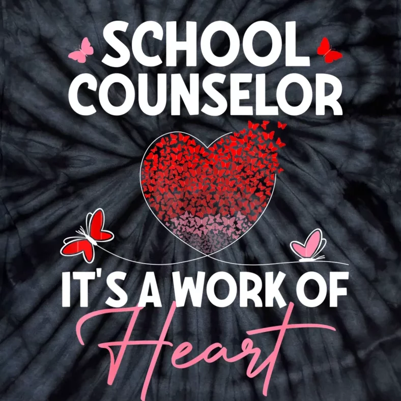 School Counselor Appreciation Gifts Valentine's Day School Tie-Dye T-Shirt