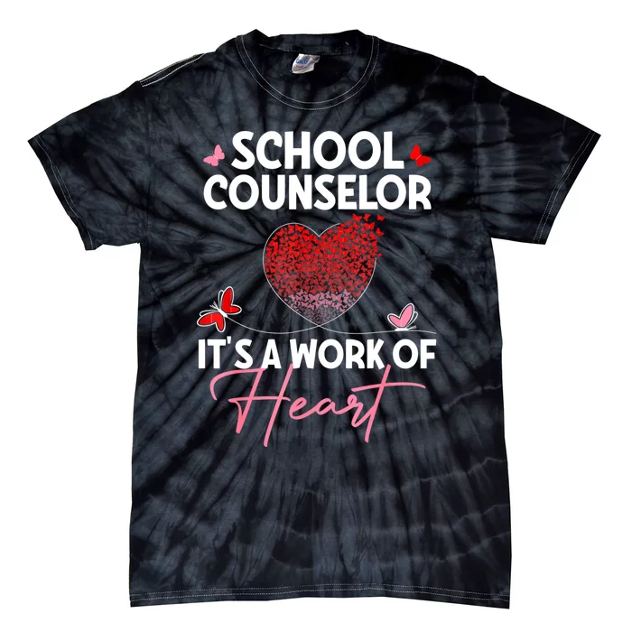 School Counselor Appreciation Gifts Valentine's Day School Tie-Dye T-Shirt