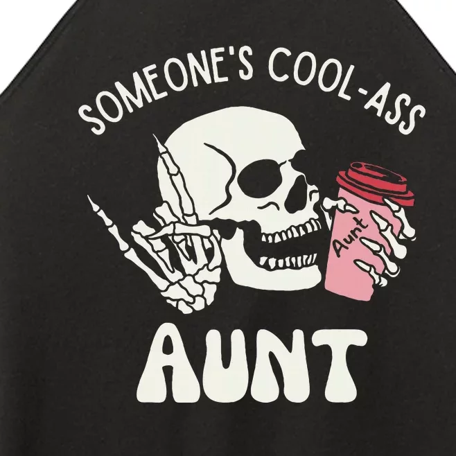 Someone's Cool Ass Aunt Cool Auntie Club Skull Skeleton Women’s Perfect Tri Rocker Tank