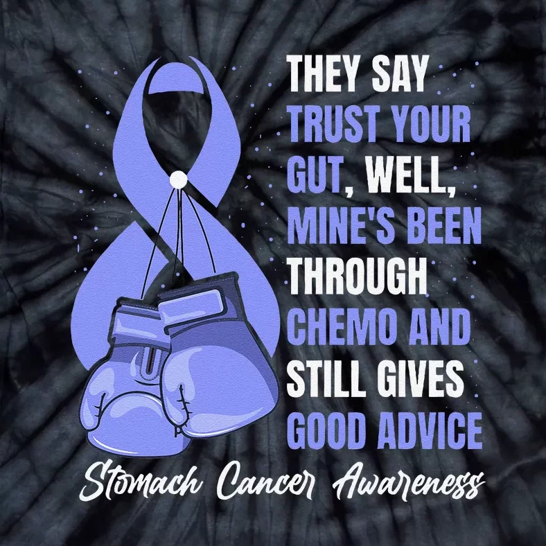 Stomach Cancer Awareness Warrior Periwinkle Ribbon Tie-Dye T-Shirt