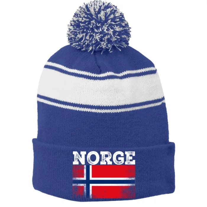 Scandinavian Culture And The Rich History Of Norge Flag Gift Stripe Pom Pom Beanie