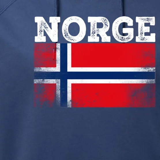 Scandinavian Culture And The Rich History Of Norge Flag Gift Performance Fleece Hoodie