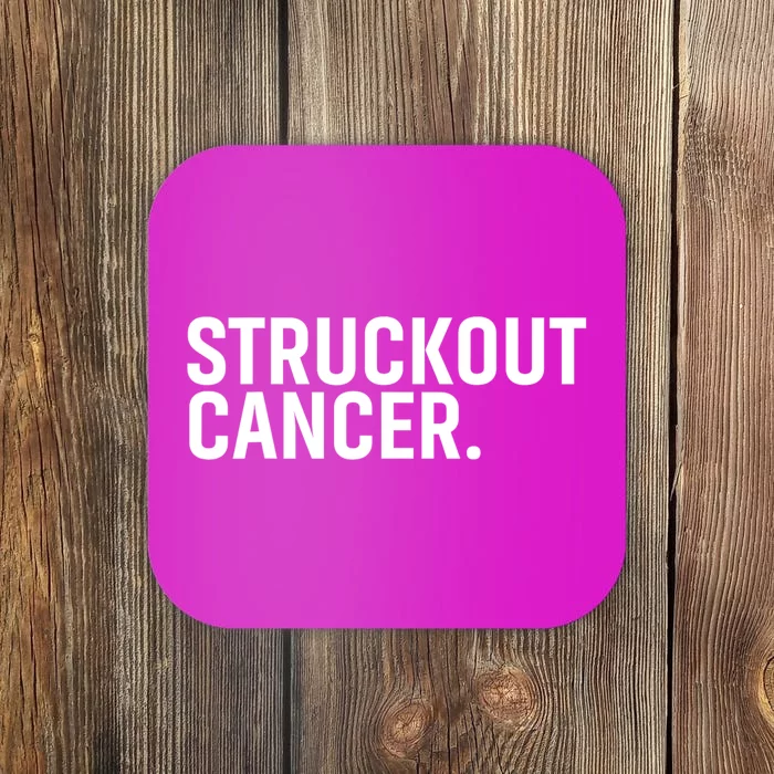 Struckout Cancer Awareness Walk Baseball For Men Women Coaster