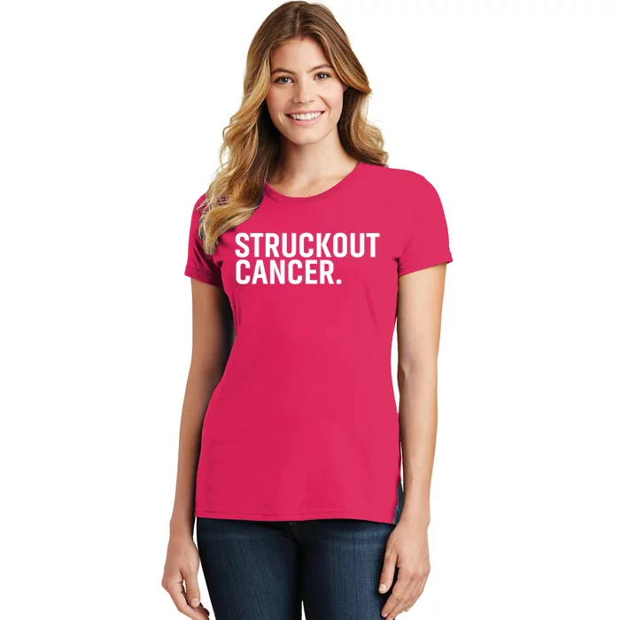 Struckout Cancer Awareness Walk Baseball For Men Women Women's T-Shirt