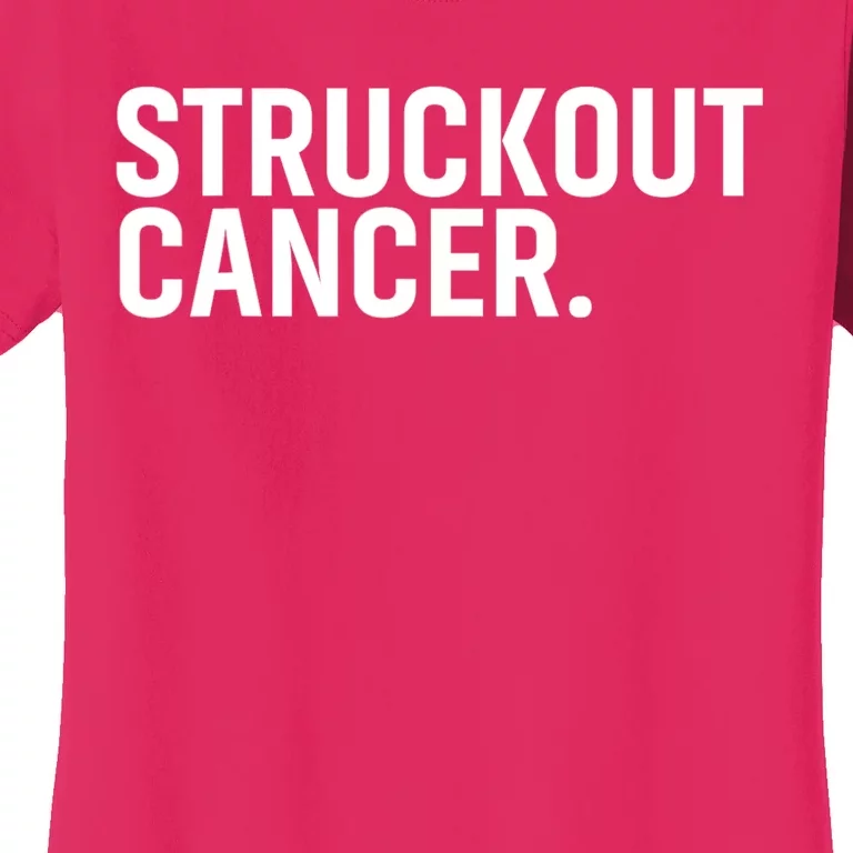 Struckout Cancer Awareness Walk Baseball For Men Women Women's T-Shirt