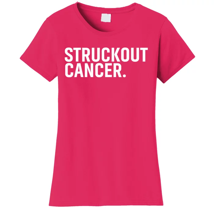 Struckout Cancer Awareness Walk Baseball For Men Women Women's T-Shirt