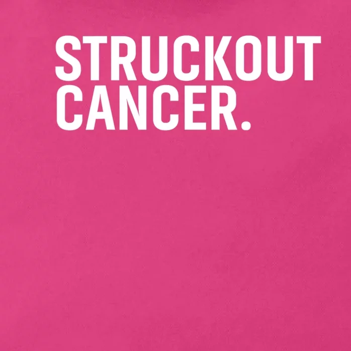 Struckout Cancer Awareness Walk Baseball For Men Women Zip Tote Bag