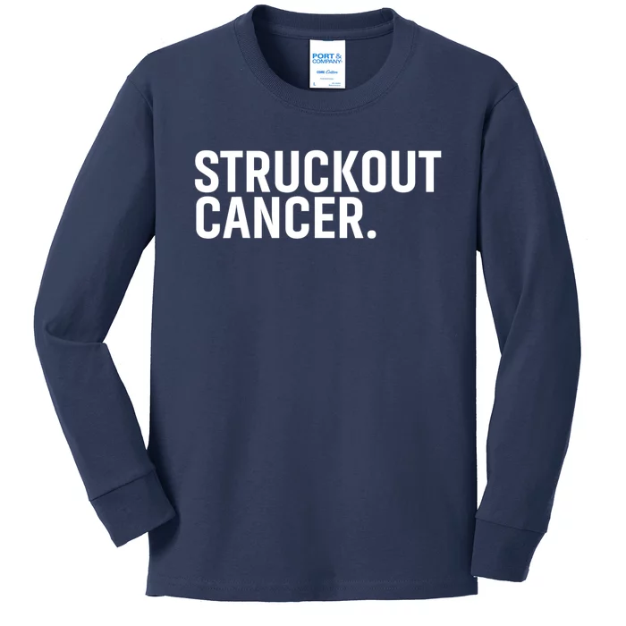 Struckout Cancer Awareness Walk Baseball For Men Women Kids Long Sleeve Shirt