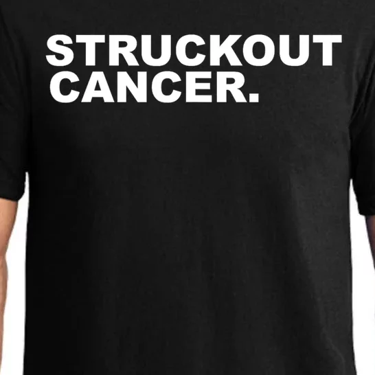 Struckout Cancer Awareness Walk Baseball For Men Women Pajama Set