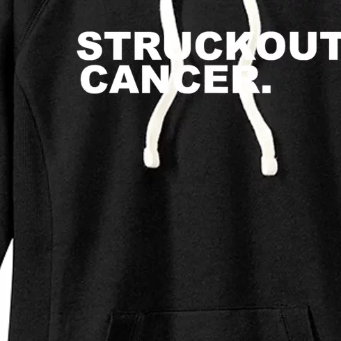 Struckout Cancer Awareness Walk Baseball For Men Women Women's Fleece Hoodie