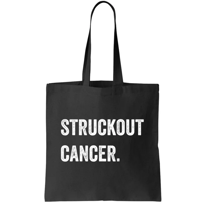 Struckout Cancer Awareness Walk Baseball For Men Women Tote Bag