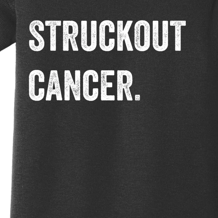 Struckout Cancer Awareness Walk Baseball For Men Women Baby Bodysuit