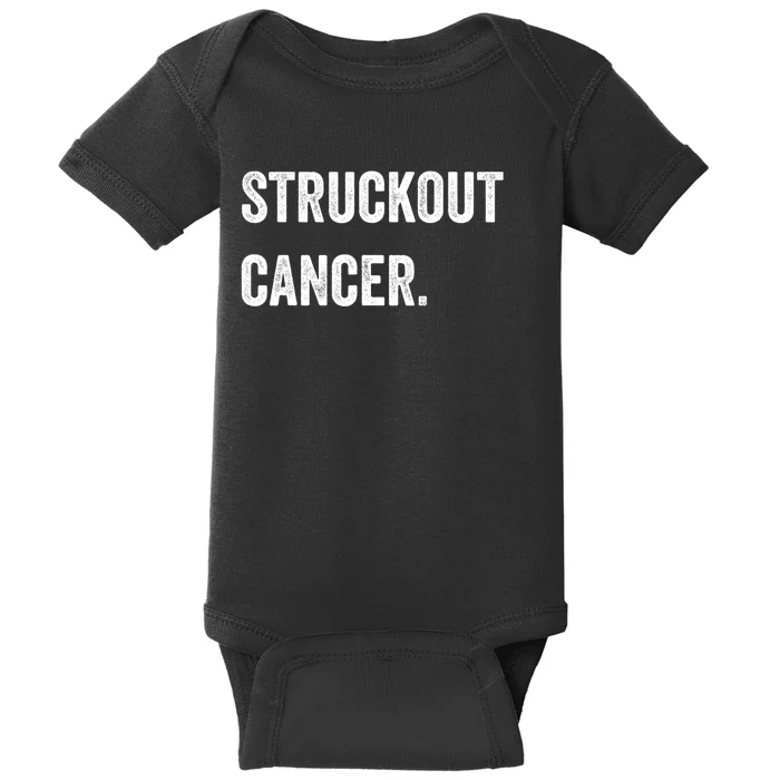 Struckout Cancer Awareness Walk Baseball For Men Women Baby Bodysuit