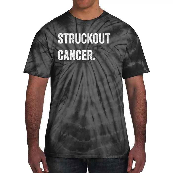 Struckout Cancer Awareness Walk Baseball For Men Women Tie-Dye T-Shirt