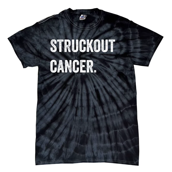 Struckout Cancer Awareness Walk Baseball For Men Women Tie-Dye T-Shirt