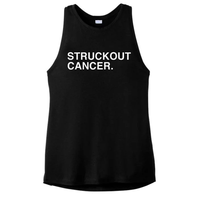 Struckout Cancer Awareness Walk Baseball For Men Women Ladies Tri-Blend Wicking Tank