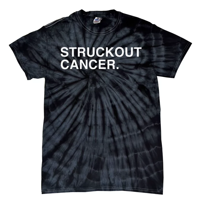 Struckout Cancer Awareness Walk Baseball For Men Women Tie-Dye T-Shirt