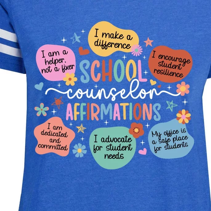 School Counselor Affirmations School Counseling Enza Ladies Jersey Football T-Shirt